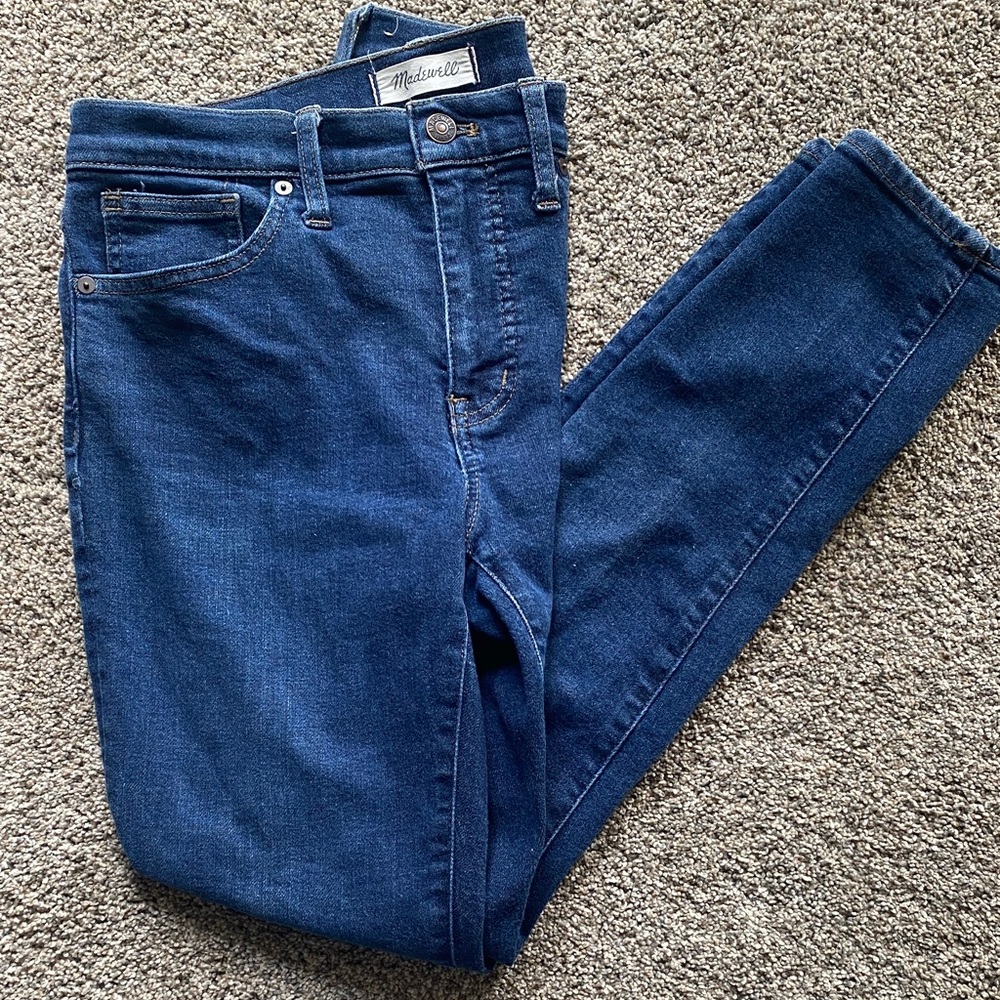 Madewell Dark Indigo Mid-Rise Skinny Jeans